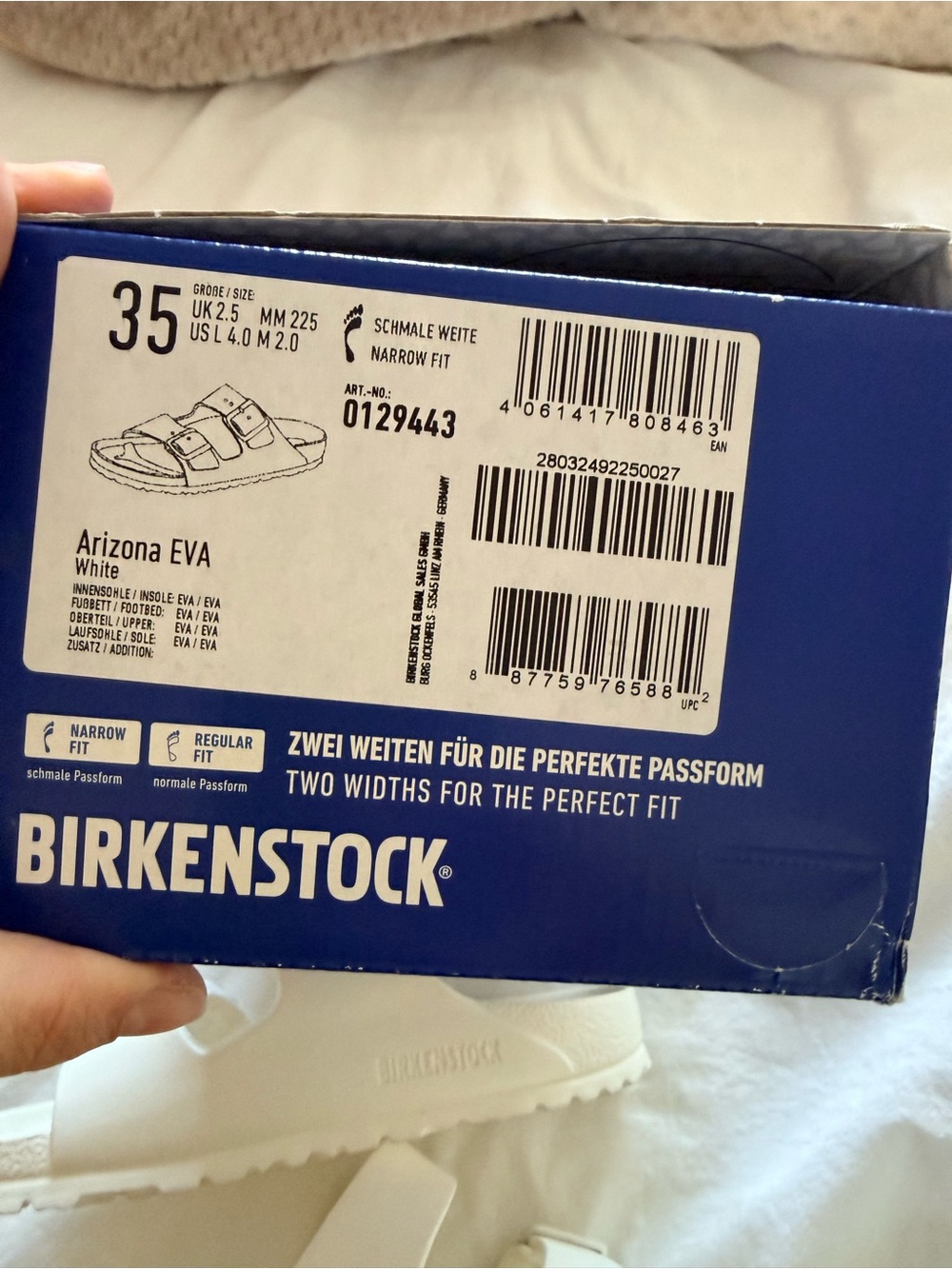 Birkenstock White Double Strap Arizona EVA Sandals - Picture 5 of 5